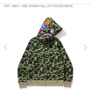 Bape green abc camo hoodie